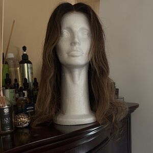 Brown with Balayage Real Hair Women's Wig